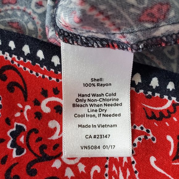 Talbots Paisley Bandana Print Sleeveless Dress Size 4 - Picture 4 of 7